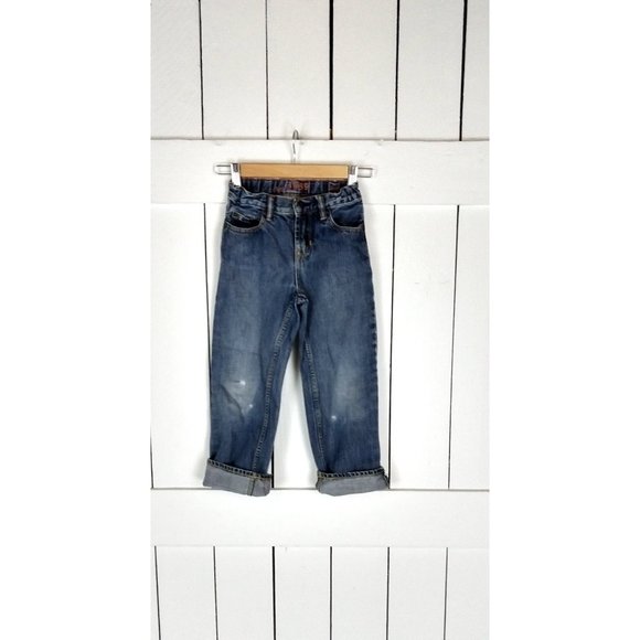 GAP Kids original blue denim childrens distressed faded jeans 7 regular - Picture 1 of 4
